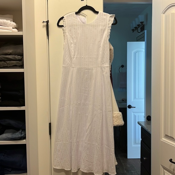 Draper James White midi flutter sleeve dress - Picture 1 of 5